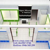 Thiết kế cửa hàng thời trang Ngọc Nhung - Yên Bái